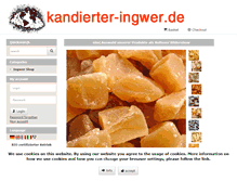 Tablet Screenshot of kandierter-ingwer.de